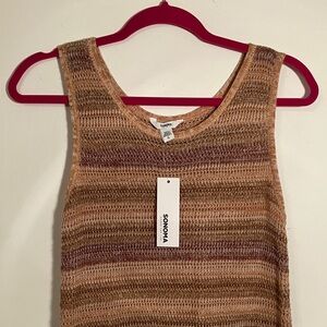 Sonoma Knit Dress Brown Tan